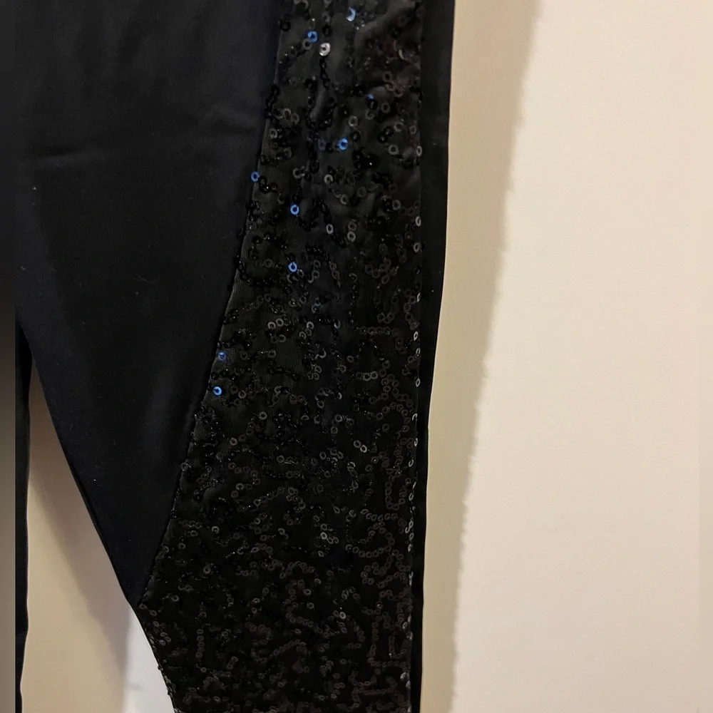 Weissman Black Leggings with Sequins Size Child Medium